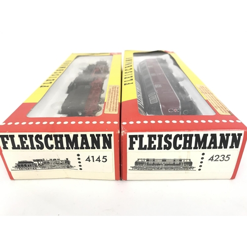 229 - 2 Boxed Fleishmann H0 Gauge Locomotives.