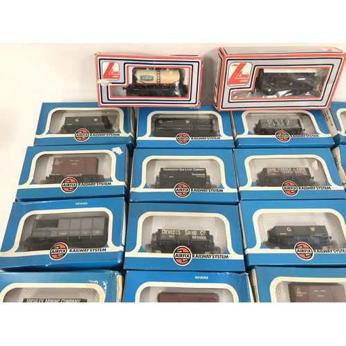 243 - A Box Containing a Collection of Boxed 00 Gauge Wagons. All Airfix and Llima.