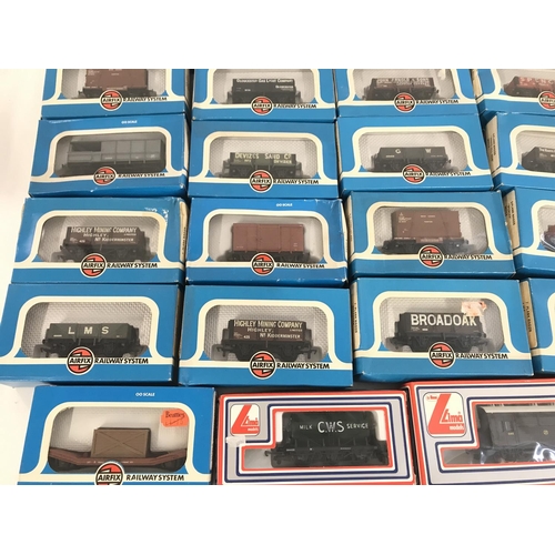 243 - A Box Containing a Collection of Boxed 00 Gauge Wagons. All Airfix and Llima.