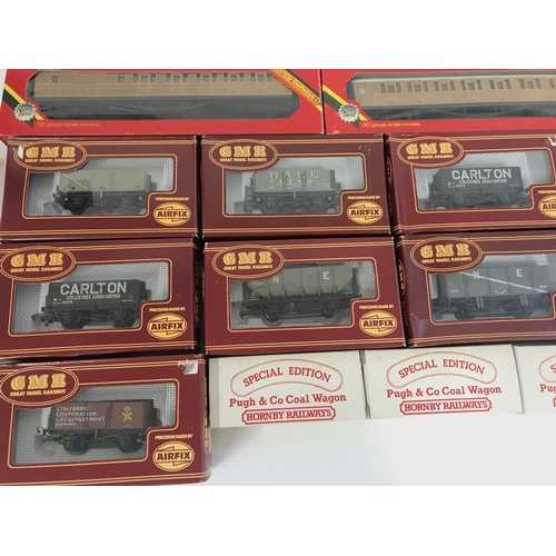 246 - A Collection of Boxed Hornby 00 Gauge Coaches and Airfix Wagons.