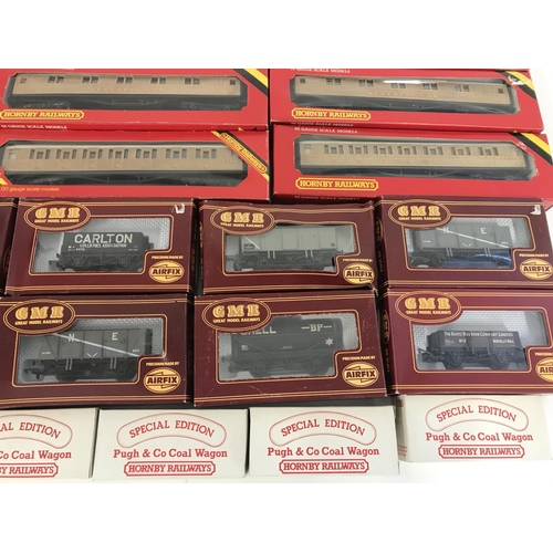 246 - A Collection of Boxed Hornby 00 Gauge Coaches and Airfix Wagons.