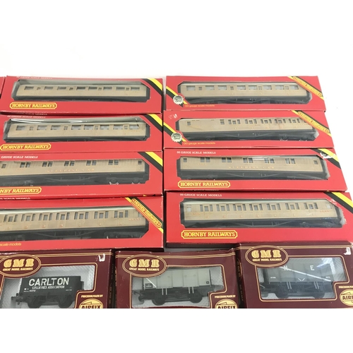 246 - A Collection of Boxed Hornby 00 Gauge Coaches and Airfix Wagons.