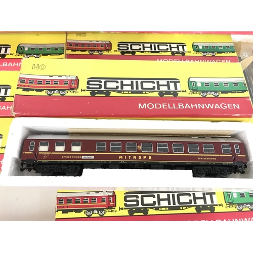 247 - A Collection of Boxed H0 Coaches. Including Liliput. Schict. Etc.