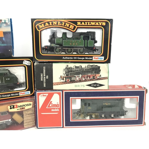 254 - A Collection of 6 Boxed Locomotives including Llima. Rivarossi. Mainline. Marklin etc.