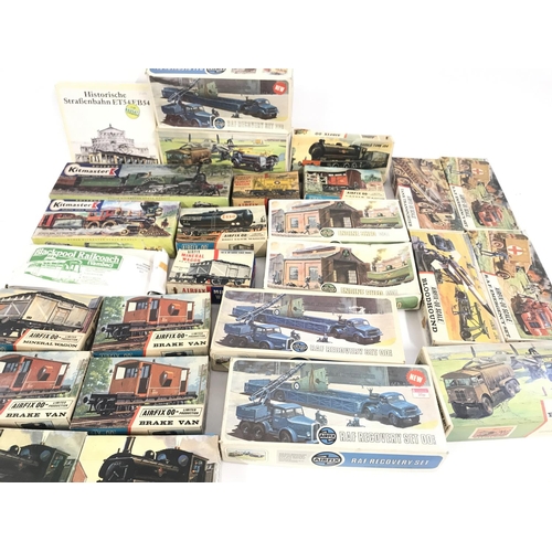 255 - A Collection of Model Kits Including Airfix and Kitmaster. Some Part Built.