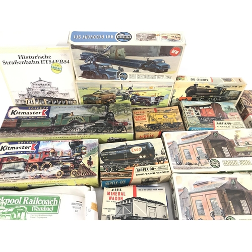 255 - A Collection of Model Kits Including Airfix and Kitmaster. Some Part Built.