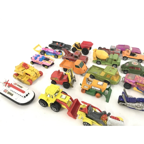 262 - A Collection of Playworn Diecast Including Hotwheels. Matchbox. Corgi. Etc,