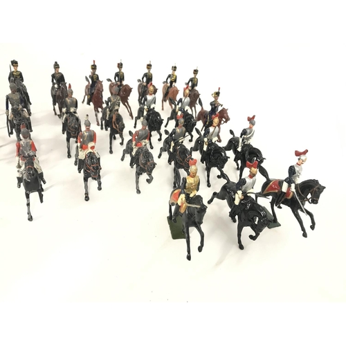 263 - A Collection of vintage Britains. Mixed Mounted Cavalry.