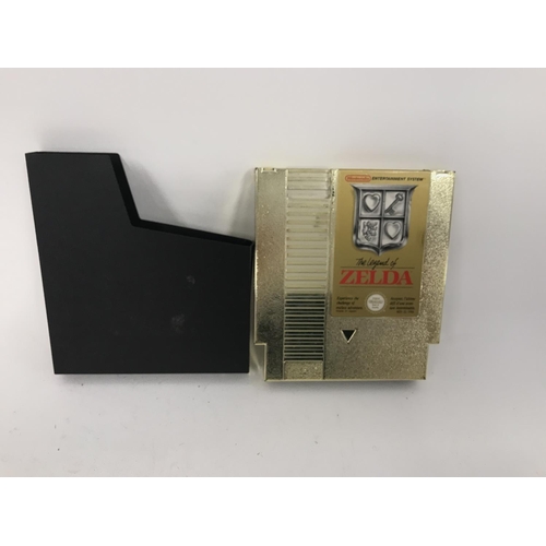 265 - A Nintendo Entertainment System Legend of Zelda Gold Cartridge game. With Sleeve.