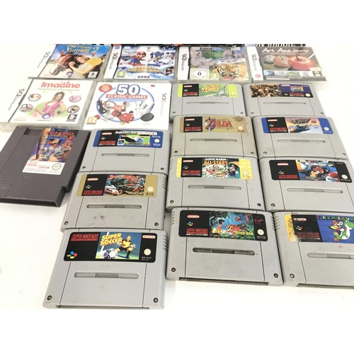 269 - A Collection of Various Game Cartridges. For Nintendo DS. NES. super NES. Etc.