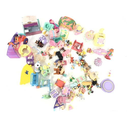 272 - A Box Containing a Large Collection of Polly Pocket buildings And Accessories and others.