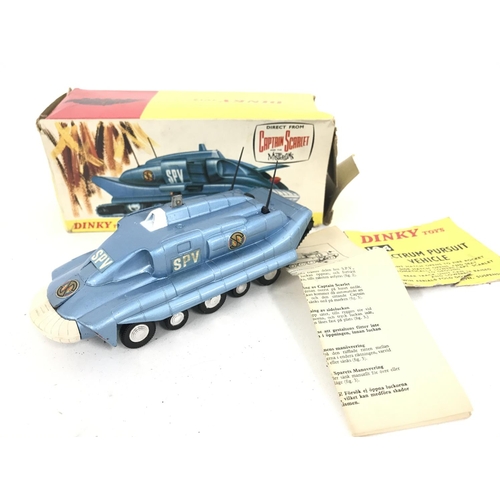 275 - A Boxed Dinky Toys Captain Scarlet Spectrum Pursuit Vehicle #104. Box Is Worn. No inner sleeve.