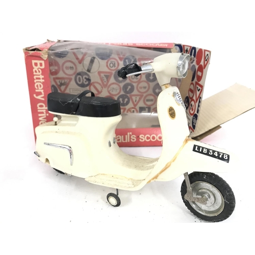 283 - A Boxed Pedigree Battery Driven Sindy and Pauls Scooter. Box Is Worn.