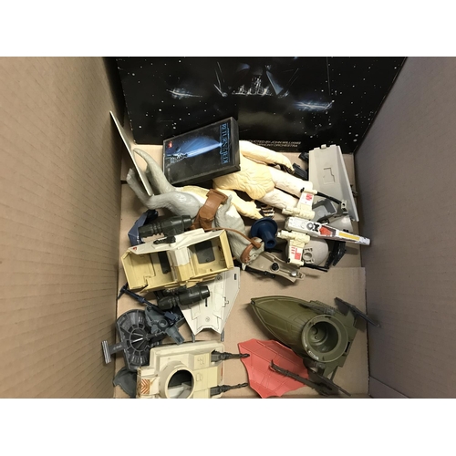 287 - A Collection of Vintage Star Wars Ships And Minirigs. Etc. I'll for Spare Parts Etc.