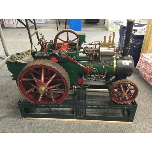 301 - A lovely example of a Charles Burrell 2â scale traction steam engine. Approx length 90cm , approx ... 