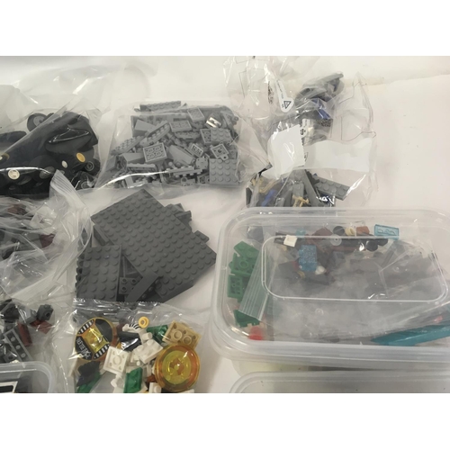 314 - A large box containing 19 plastic boxes and several bags of assorted Lego spare parts NO RESERVE