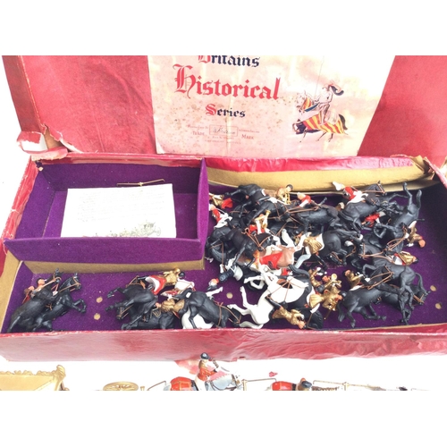 331 - A Boxed Britains Her Majestys Stage Coach #9401 and Including Extra Plastic Britains mounted Band.Bo... 