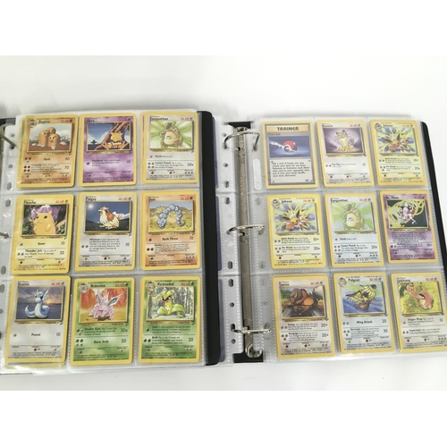 338 - 2 Binders Containing Vintage Pokemon Cards Including Original Base. Jungle. Fossil. Black Star Promo... 