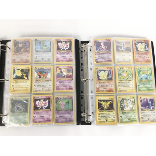 338 - 2 Binders Containing Vintage Pokemon Cards Including Original Base. Jungle. Fossil. Black Star Promo... 