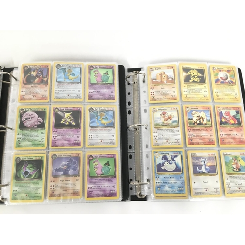 338 - 2 Binders Containing Vintage Pokemon Cards Including Original Base. Jungle. Fossil. Black Star Promo... 