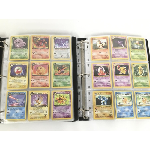 338 - 2 Binders Containing Vintage Pokemon Cards Including Original Base. Jungle. Fossil. Black Star Promo... 