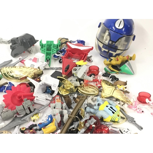 39 - A collection of of Power Rangers parts and accessories.