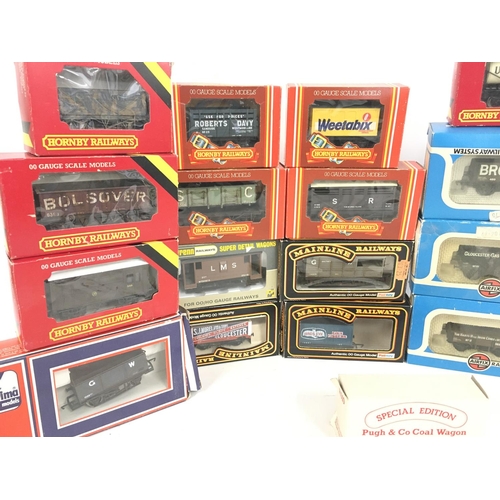 393 - A Collection of Boxed 00 Gauge Wagons. Including Hornby. Llima. Mainline.