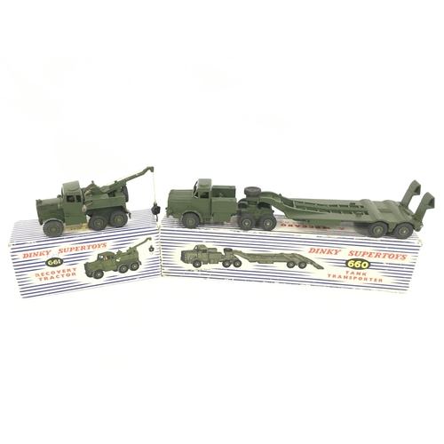 405 - A Boxed Dinky Recovery Tractor #661 and a Tank Transporter #660.