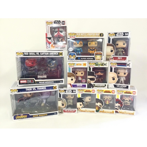 416 - 2 bags containing 12 Funk Pop figures, some double sets included.