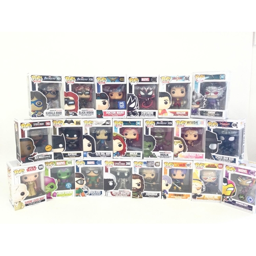 417 - A bag containing 21 Funko Pop figures.