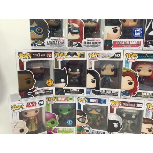 417 - A bag containing 21 Funko Pop figures.