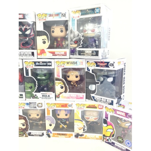 417 - A bag containing 21 Funko Pop figures.