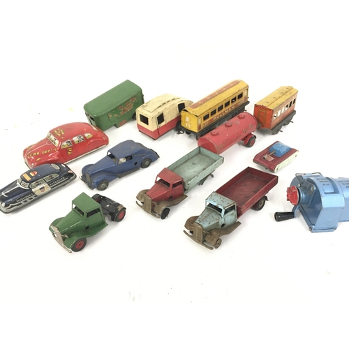 458 - A Collection of Various tinplate Toys all Playworn.