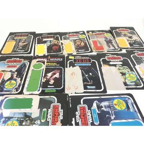 47 - A collection of 12 Star Wars back cards from The Return of the Jedi..The Empire Strikes Back..