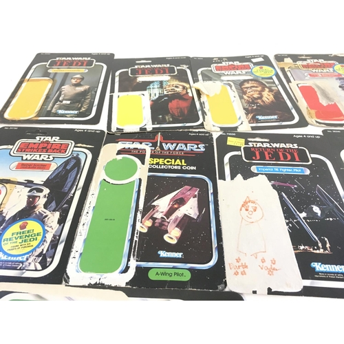 47 - A collection of 12 Star Wars back cards from The Return of the Jedi..The Empire Strikes Back..