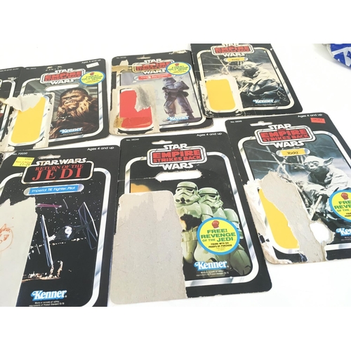 47 - A collection of 12 Star Wars back cards from The Return of the Jedi..The Empire Strikes Back..