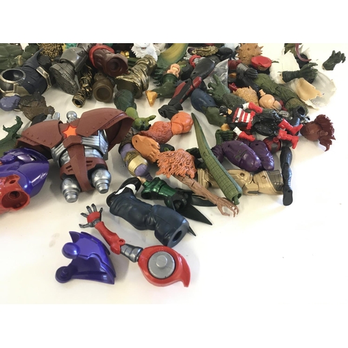 48 - A collection of of Marvel Legends Build a Figure parts.