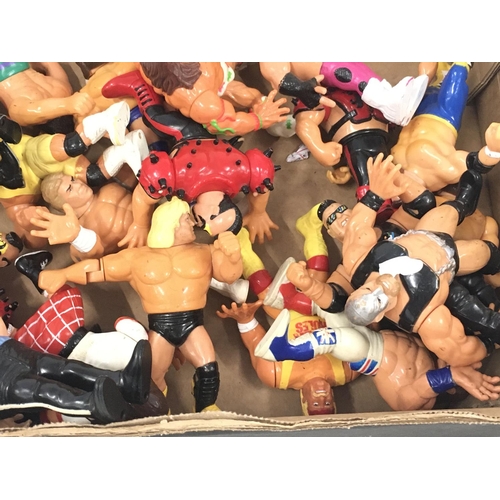 57 - A collection of 22 Hasbro WWF figures