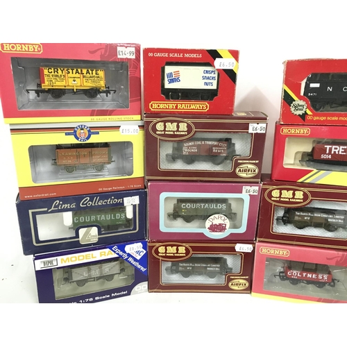 589 - A Collection of Boxed 00 Gauge Wagons and Coaches. Including Hornby. GMR. Grafar Etc.