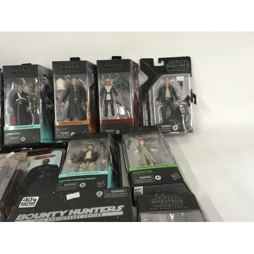 60 - A collection of Star Wars Black series figures all in original packaging