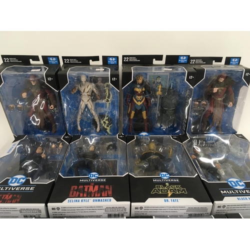 61 - A collection of 12 sealed boxed DC McFarlane action figures