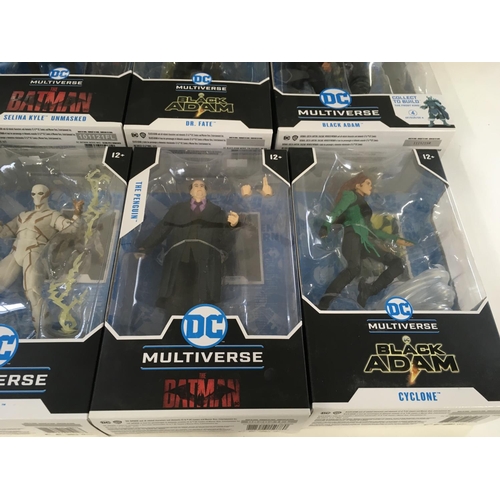 61 - A collection of 12 sealed boxed DC McFarlane action figures