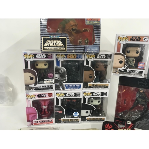 68 - A collection of Star Wars funko pops and toys