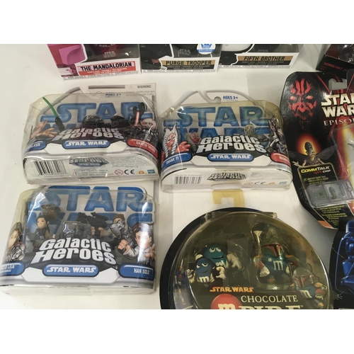 68 - A collection of Star Wars funko pops and toys