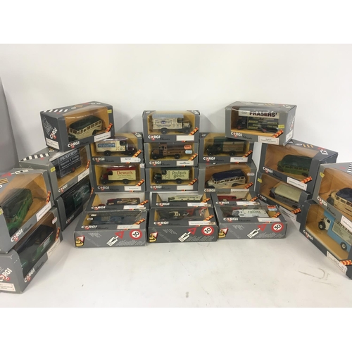 88 - A collection of 23 boxed Corgi Classics comprising Buses and commercial vehicles. (2)