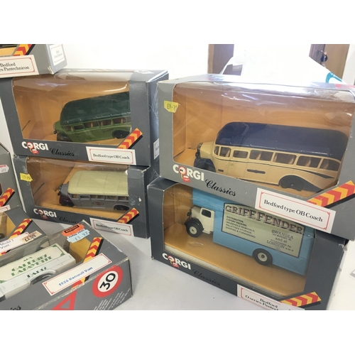 88 - A collection of 23 boxed Corgi Classics comprising Buses and commercial vehicles. (2)