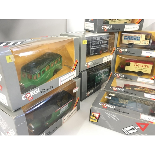 88 - A collection of 23 boxed Corgi Classics comprising Buses and commercial vehicles. (2)