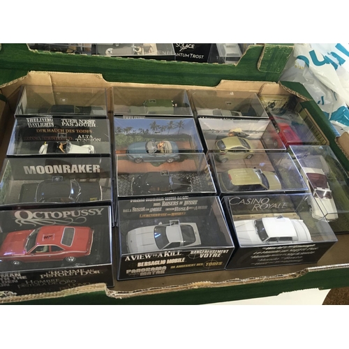 89 - A collection in excess of 75 James Bond 007 cars all in display boxes complete with approximately 13... 