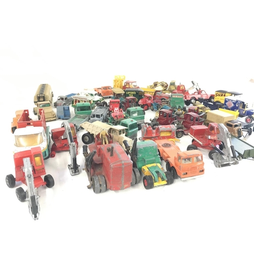 90 - A collection in excess of 40 Playworn diecast model vehicles by a variety of manufacturers.