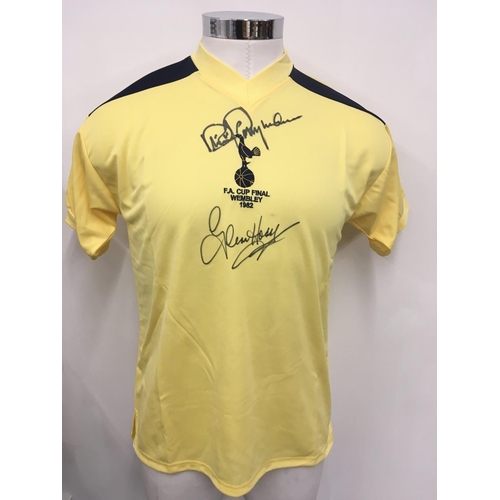 107 - Tottenham 1982 FA Cup Final Signed Football Shirt: Yellow brand new with tags retro shirt with FA Cu... 